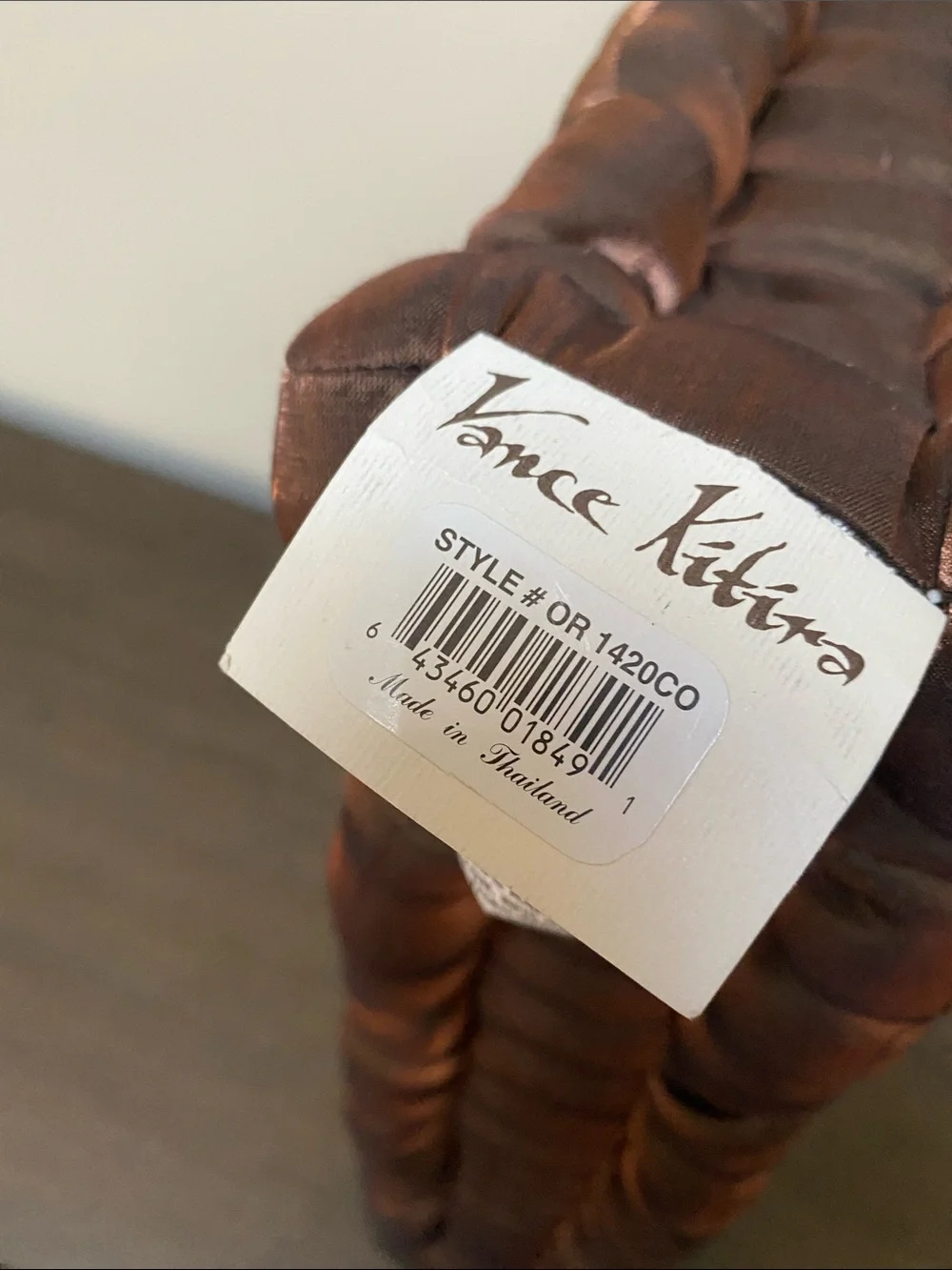 Vance Kitira brown satin Kapok meditation cushion